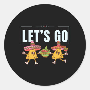 Adesivo Redondo Vamos Ir Taco Camisa Vamos Ir Taco 20