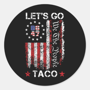 Adesivo Redondo Vamos Ir Taco Camisa Vamos Ir Taco 21