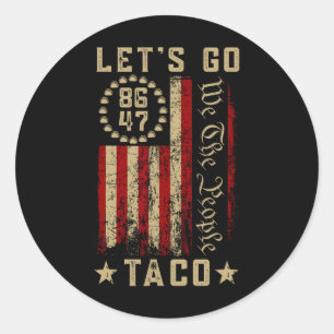 Adesivo Redondo Vamos Ir Taco Camisa Vamos Ir Taco 3