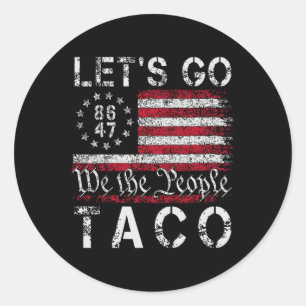 Adesivo Redondo Vamos Ir Taco Engraçado Deixar Taco Ir Camisa 86 4