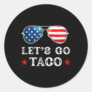 Adesivo Redondo Vamos Ir Taco Trump Sempre Frangos De Retro Sung
