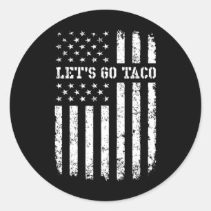 Adesivo Redondo Vamos Lá Bandeira do Taco