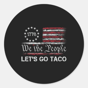 Adesivo Redondo Vamos Lá Taco Paródia Engraçada Meme 1