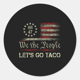 Adesivo Redondo Vamos Lá Taco Paródia Engraçada Meme 4