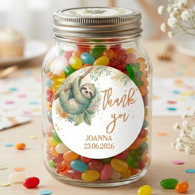 Adesivo Redondo Vamos nos divertir crianças preguiça obrigado aniv (Criador carregado)