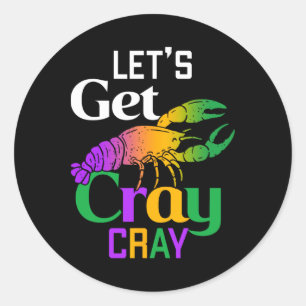 Adesivo Redondo Vamos Obter Cray Cray Crawfish Costume Boys Men Ma
