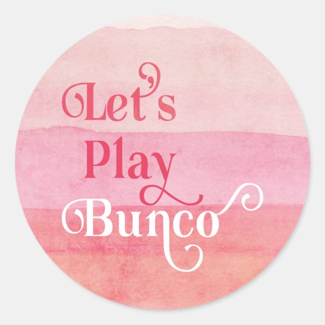 Adesivo Redondo Vamos Play Bunco Pink Modern (Frente)