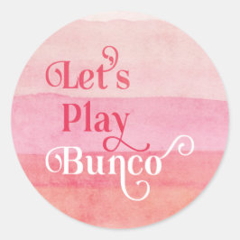 Adesivo Redondo Vamos Play Bunco Pink Modern