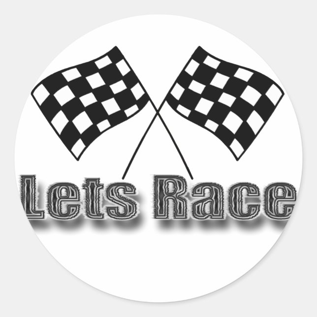 Adesivo Redondo Vamos Race (Frente)