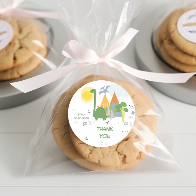 Adesivo Redondo Vamos rezar no aniversário da Dino, obrigado. (Criador carregado)