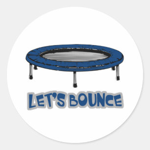 Adesivo Redondo Vamos Saltar Trampoline
