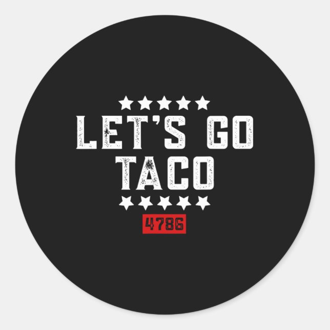 Adesivo Redondo Vamos Taco &#   (Frente)