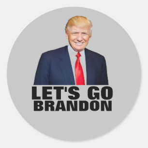 ADESIVO REDONDO VAMOS VÁ BRANDON TRUMP STICKERS