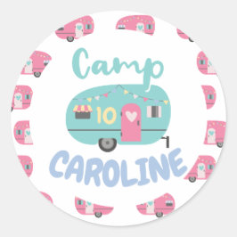 Adesivo Redondo Vamos Vai Lutar Garota A Qualquer Festa de anivers