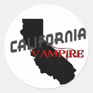 Adesivo Redondo Vampiro de Califórnia