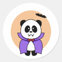 Adesivo Redondo Vampiro Panda Cute - Amanda Roos