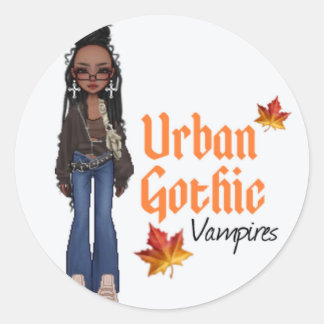 Adesivo Redondo Vampiros Góticos Urbanos Sticker 6