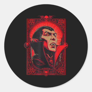 Adesivo Redondo Vamre Dracula Gótica Horror Art -halloween Vamre F