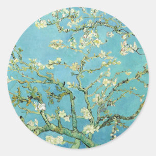 Adesivo Redondo Van Gogh Almond Blossoms