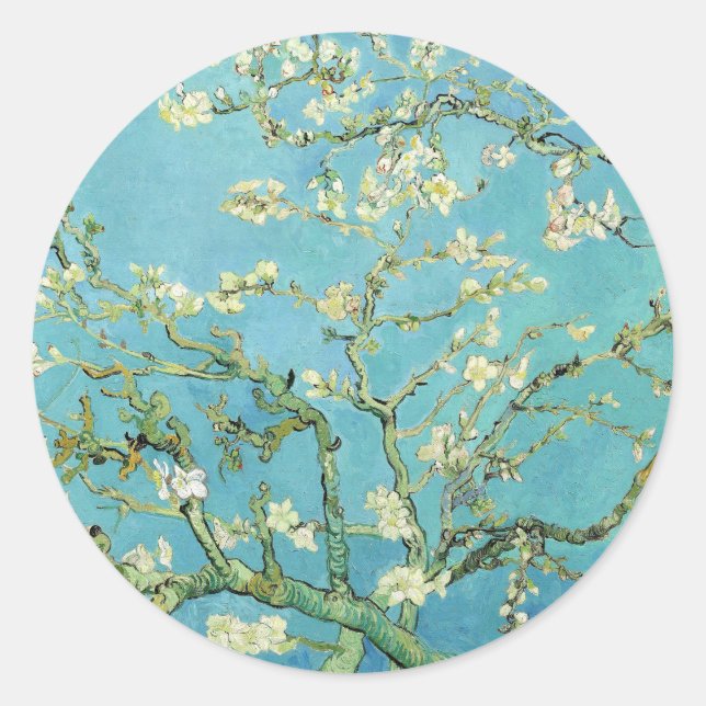 Adesivo Redondo Van Gogh Almond Blossoms (Frente)