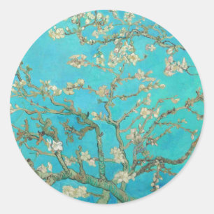 Adesivo Redondo Van Gogh Almond Blossoms