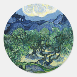 Adesivo Redondo Van Gogh As Oliveiras Pintura Paisagem