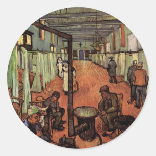 Adesivo Redondo Van Gogh; Divisão no hospital em Arles
