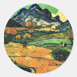 Adesivo Redondo Van Gogh - Monte Gaussier com Mas de Saint-Paul