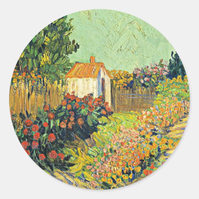 Adesivo Redondo Van Gogh - Paisagem, 1925-1928 (Frente)