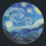 Adesivo Redondo Van Gogh Starry Night. Impressionismo arte de vint<br><div class="desc">O adesivo "A Noite Estrelada" de Van Gogh.</div>