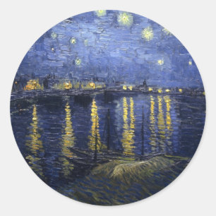 Adesivo Redondo Van Gogh Starry Night Over the Rhone