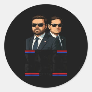 Adesivo Redondo Vance Rubio 2028 J D Vance Marco Rubio Presidente