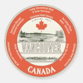 Adesivo Redondo Vancouver Canada sticker