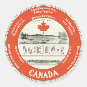 Adesivo Redondo Vancouver Canada sticker