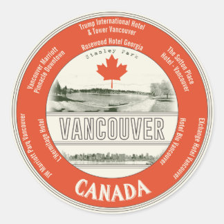 Adesivo Redondo Vancouver Canada sticker