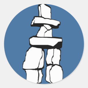 Adesivo Redondo Vancouver Canada Stickers Totem Pole Landmark Art