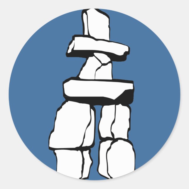 Adesivo Redondo Vancouver Canada Stickers Totem Pole Landmark Art (Frente)