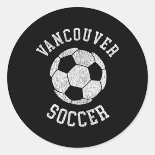 Adesivo Redondo Vancouver Futebol Retro Desgastado 90's Vintage