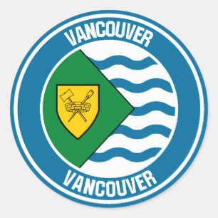 Adesivo Redondo Vancouver Round Emblem