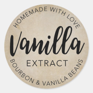 Adesivo Redondo Vanilla Extract VE001_04rd Classic Round Sticker