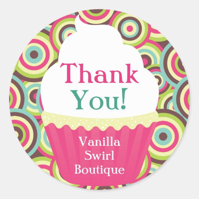 Adesivo Redondo Vanilla Swirl Sticker (Frente)