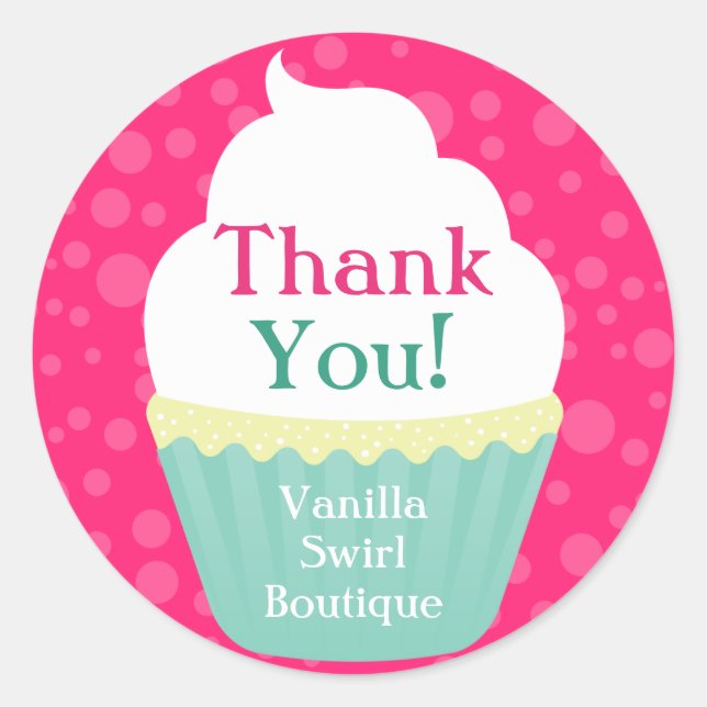 Adesivo Redondo Vanilla Swirl Sticker (Frente)