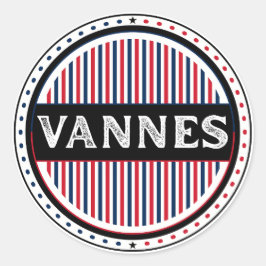 Adesivo Redondo Vannes City Pride Emblem – French Identity