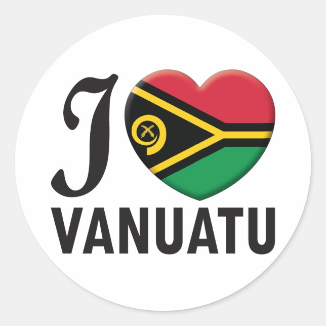 Adesivo Redondo Vanuatu Love (Frente)