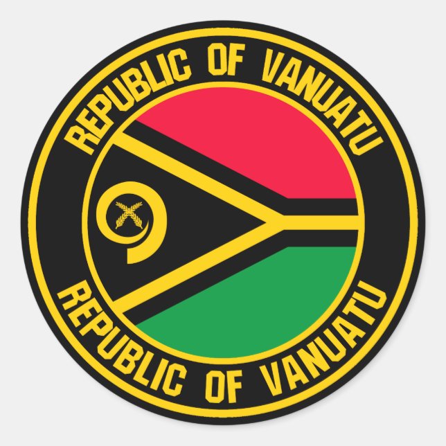 Adesivo Redondo Vanuatu Round Emblem (Frente)