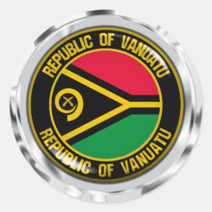 Adesivo Redondo Vanuatu Round Emblem