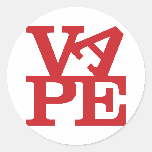 Adesivo Redondo Vape Letters (Frente)
