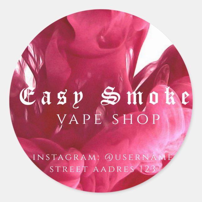 Adesivo Redondo Vapito Compre de fumaça colante clássico redondo (Frente)