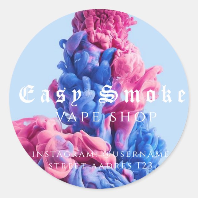 Adesivo Redondo Vapito Compre de fumaça colante clássico redondo (Frente)