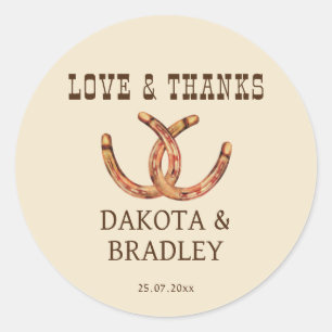 Adesivo Redondo vaqueira do sudoeste agradecimento western